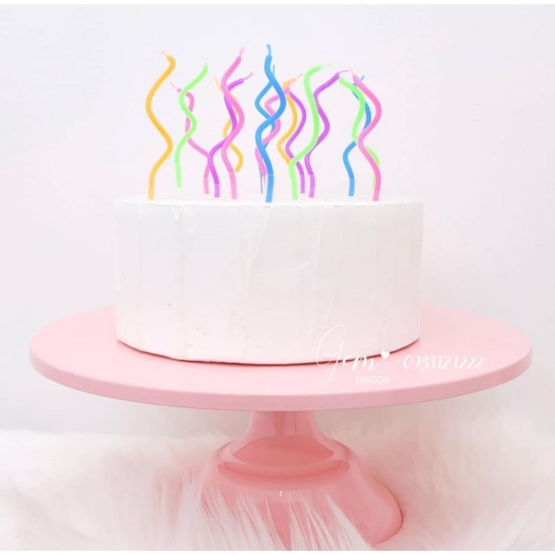 Nến xoắn cắm bánh kem màu Pastel siêu iu