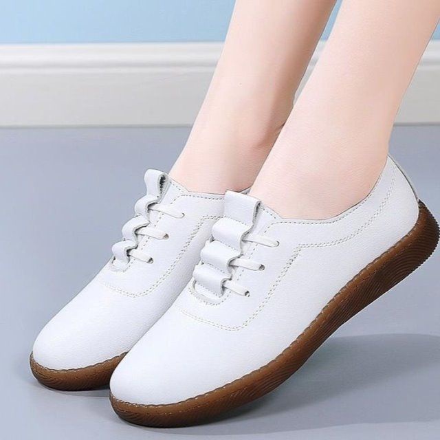 Giày Lười Da Đế Mềm Thời Trang Cho Phụ Nữ Trung Niên