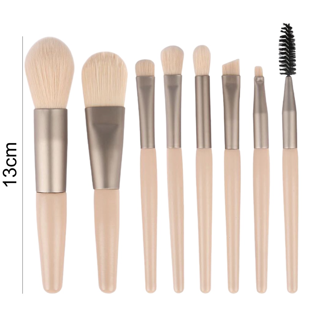 Set 8 Cọ Trang Điểm Lông Siêu Mềm Thân Thiện Với Da