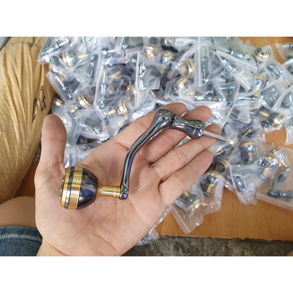 Tay quay núm tròn INOX hàng full kim loại phù hợp máy 3000 tới 7000 - ĐỒ CÂU CÁ ĐỨC NGUYÊN