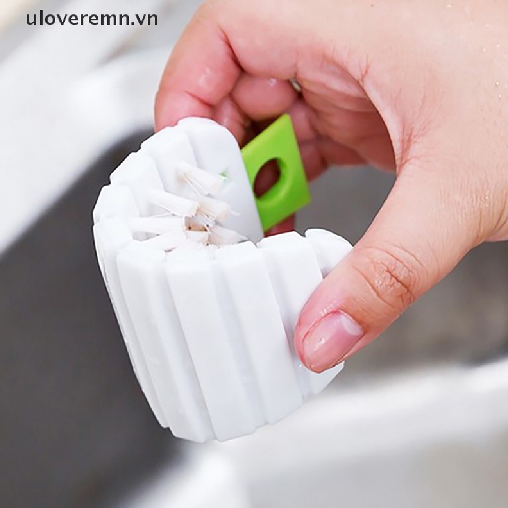 Uloveremn 1 Bàn Chải Làm Sạch Rau Củ Quả Có Thể Uốn Cong Với Tay Cầm Củ Cải