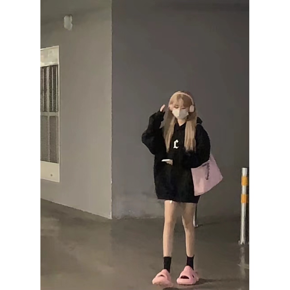 NRVP Áo hoodie tay dài oversize in họa tiết chữ phong cách Hàn Quốc cho nam / nữ