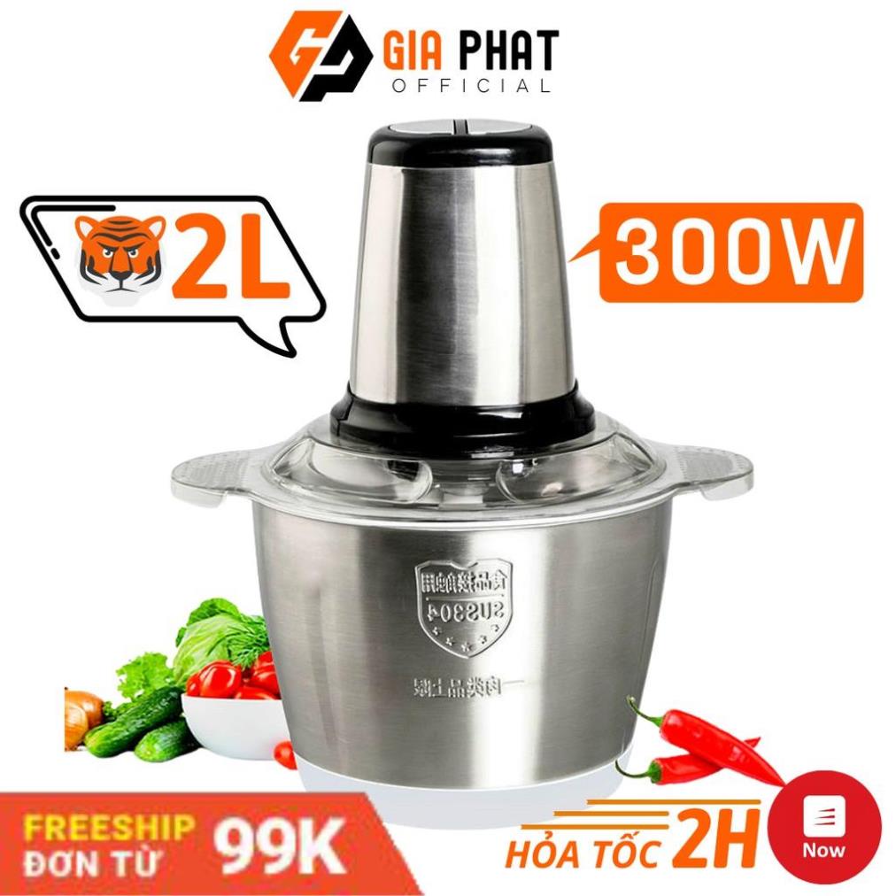 Máy Xay ThịtFREE SHIPMáy xay sinh tố cầm tay Cối Inox 4 Lưỡi Đa Năng,Công suất 300W xay thịt, tỏi ớt, rau củ quả.