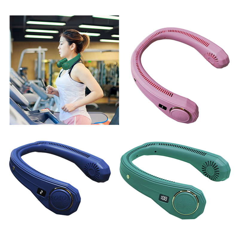 Quạt đeo cổ cỡ mini kiểu không cánh quạt cổng kết nối USB tiện dụng
