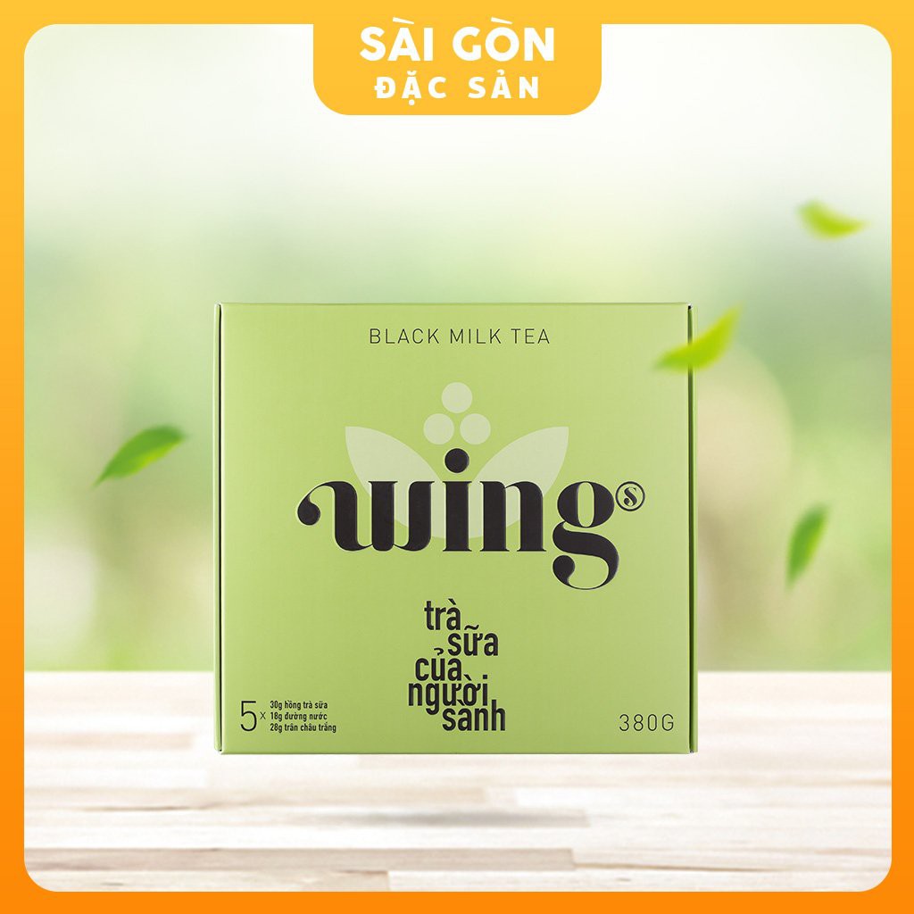 Trà Sữa Tự Pha Wings Trà Sữa Trân Châu Hộp 5 Set 380 Gam