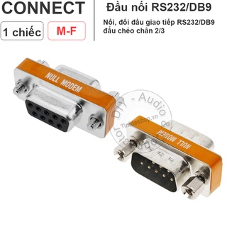 Đầu nối DB9 RS232 đực cái đấu chéo 1 chiếc - Null modem RS232 male - female full handshaking