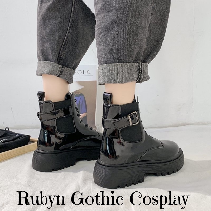 [Video+Ảnh Thật] [ Size 1.5 ]🔥Giày Boots Chiến Binh Mẫu mới 2021 ( BÓNG và NHÁM ) Size 35 - 40 | BigBuy360 - bigbuy360.vn