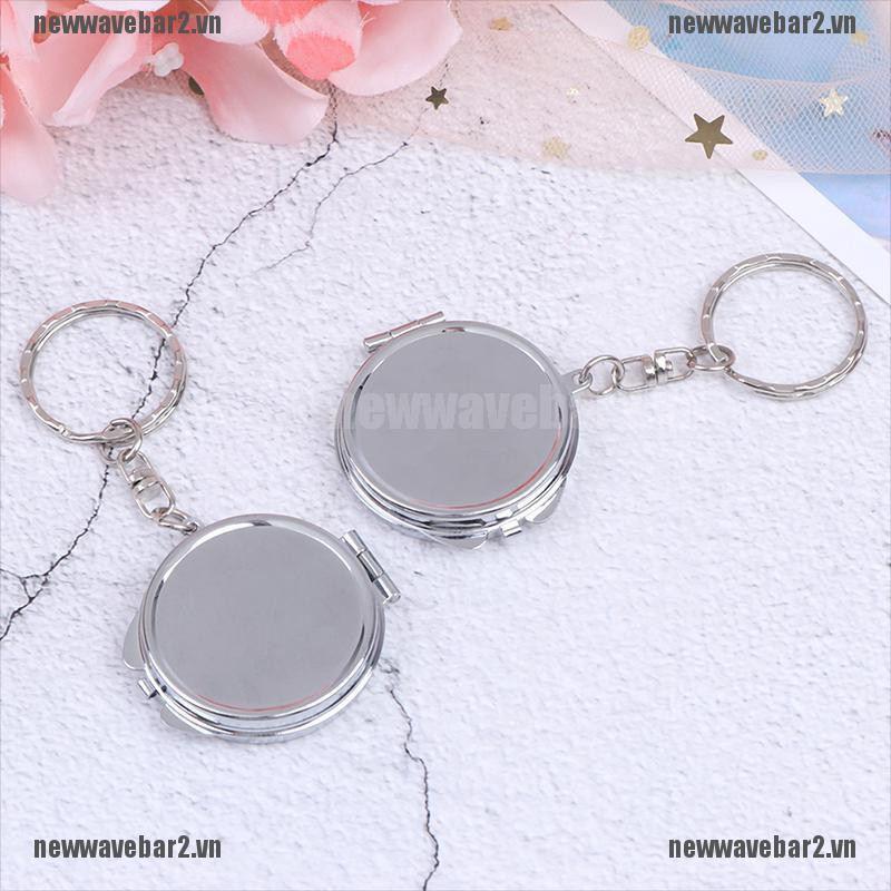 (Hàng Mới Về) Gương Trang Điểm Bỏ Túi Bằng Kim Loại Kèm Chìa Khóa Nhỏ Gọn