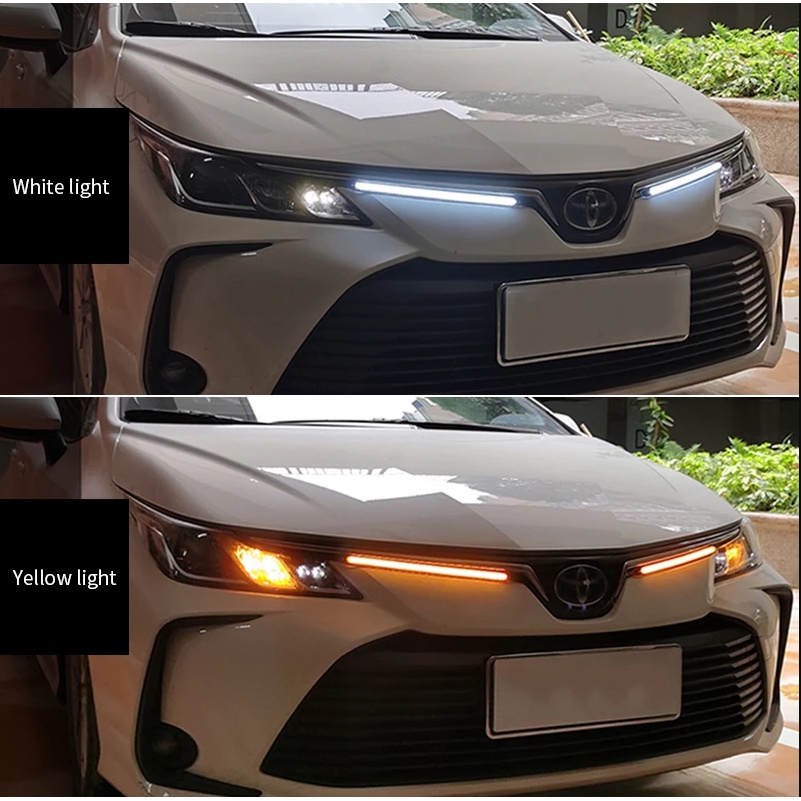 Bộ 2 Đèn Led DRL Ánh Sáng Vàng Chống Nước Dùng Trang Trí Xe Hơi