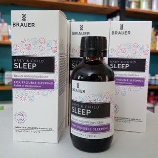 Siro hỗ trợ giấc ngủ cho bé Brauer Sleep 100ml Úc cho bé từ 6 tháng