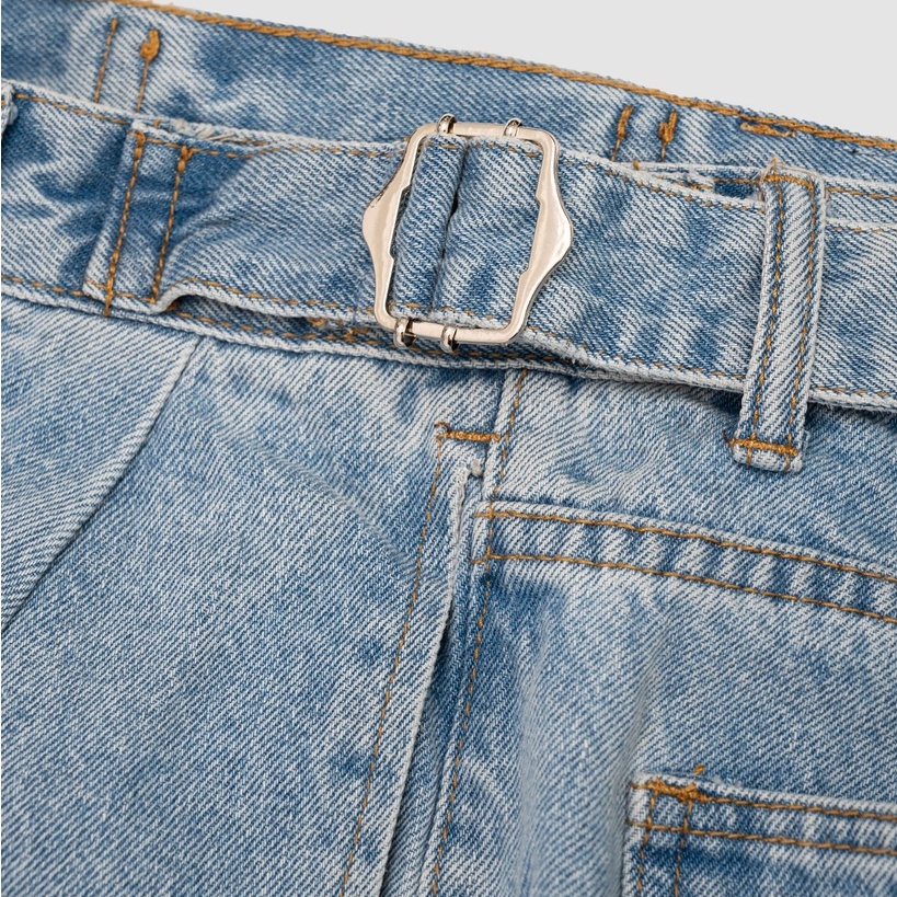 Quần Jeans xanh 2 màu dáng Baggy Selected Island