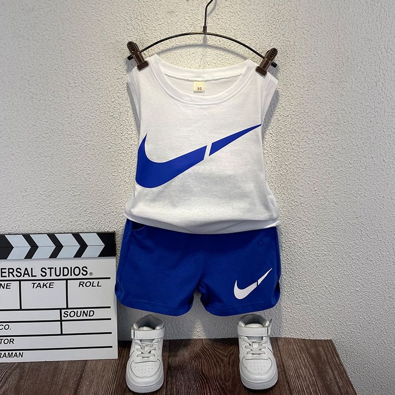 Set Áo Thun Sát Nách Và Quần Short Mới Cho Bé Trai