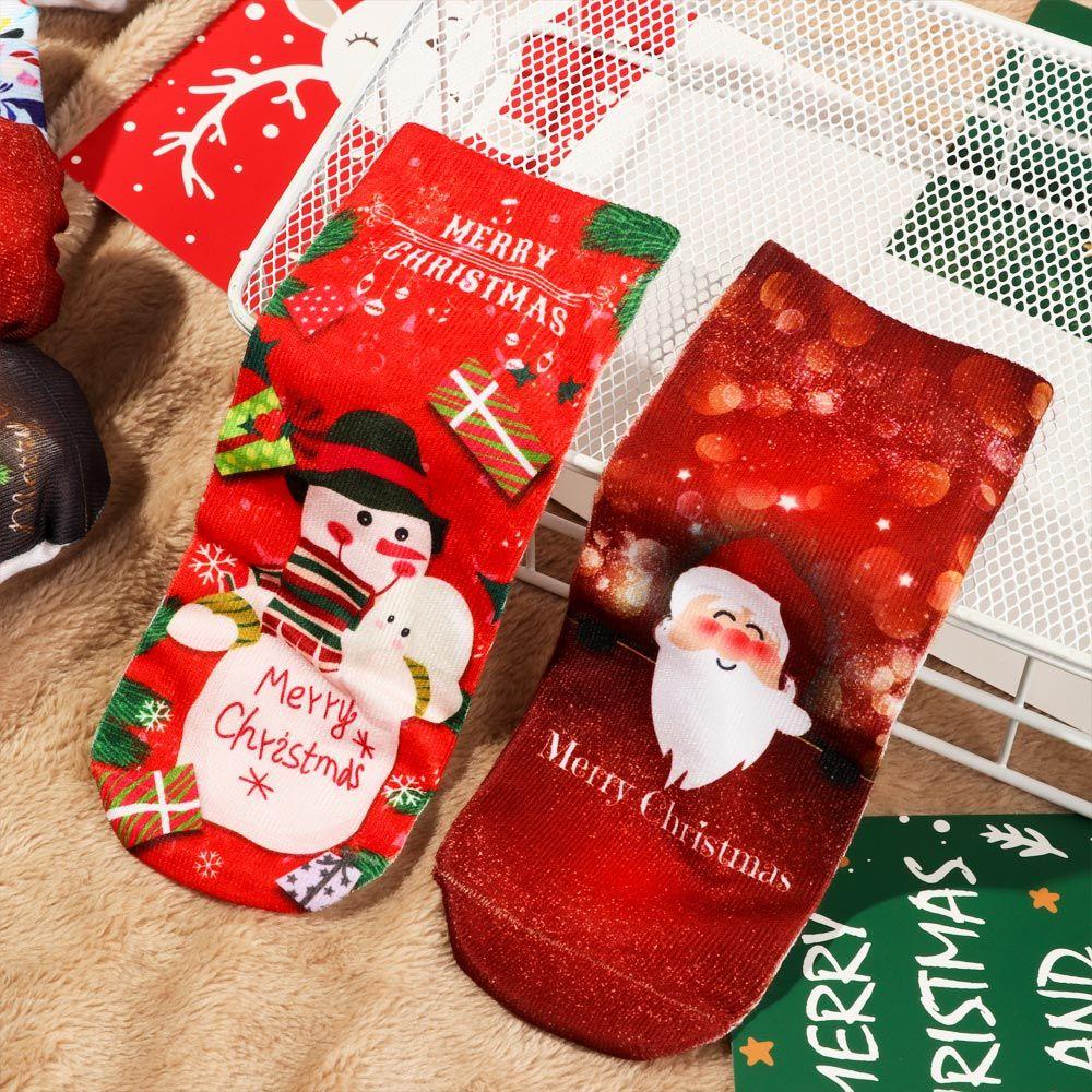 Tất Giáng Sinh In Họa Tiết 3D Độc Đáo Cho Năm Mới