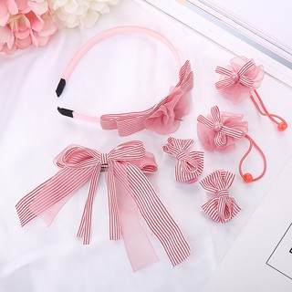 Set 6 kẹp tóc băng đô cho bé gái
