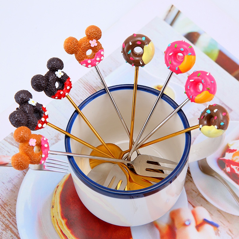 Muỗng Cà Phê Bằng Thép Không Gỉ 304 Họa Tiết Hoạt Hình