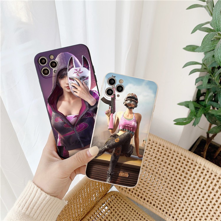 ỐP IPHONE BẢO VỆ CAM CHỐNG VÂN TAY CHỐNG BỤI vuông cạnh ốp lưng Nữ Chiến Binh full case 6 đến 13promax tr1210