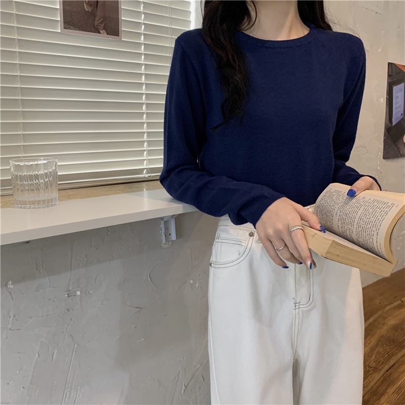 IELGY Áo Len Nữ IELGY, Áo Len Dệt Kim Dài Tay