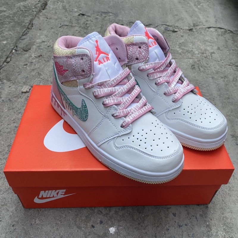 Giầy Jordan 1 hồng icecream cao cổ Fullbox