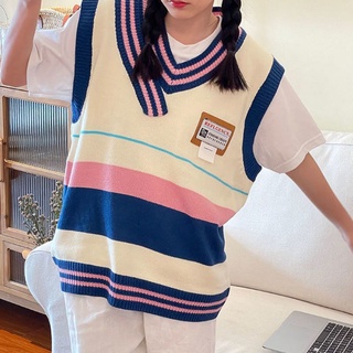 Gl20 - áo gile len cổ v phong cách ulzzang