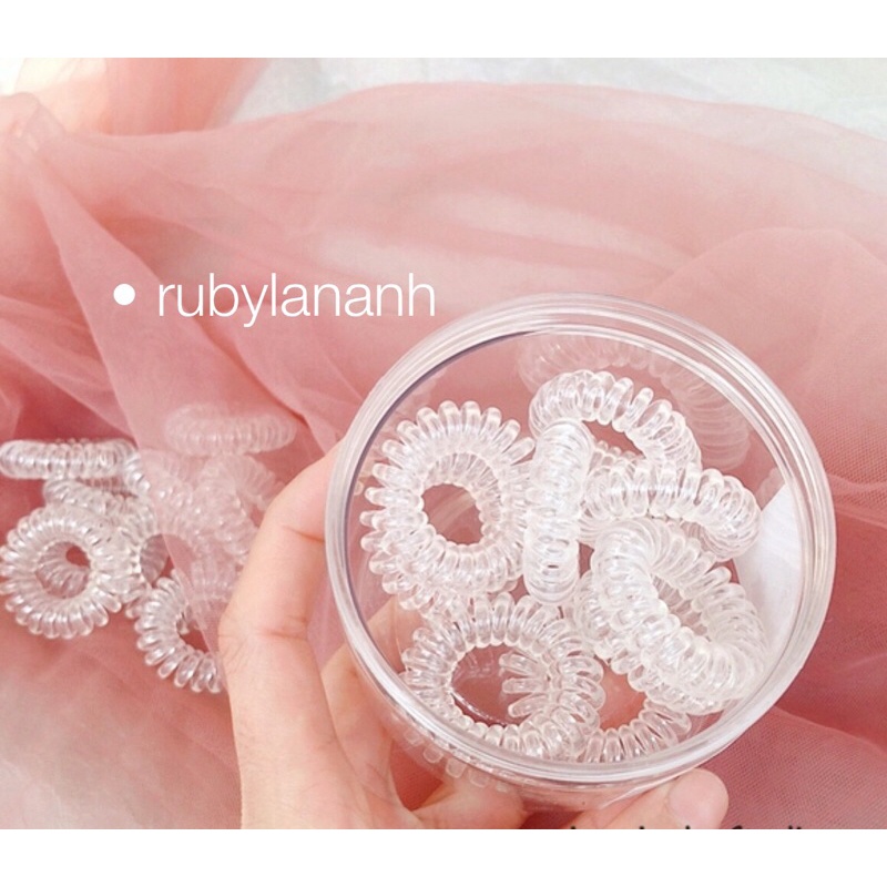 Dây cột tóc size trung màu trong suốt