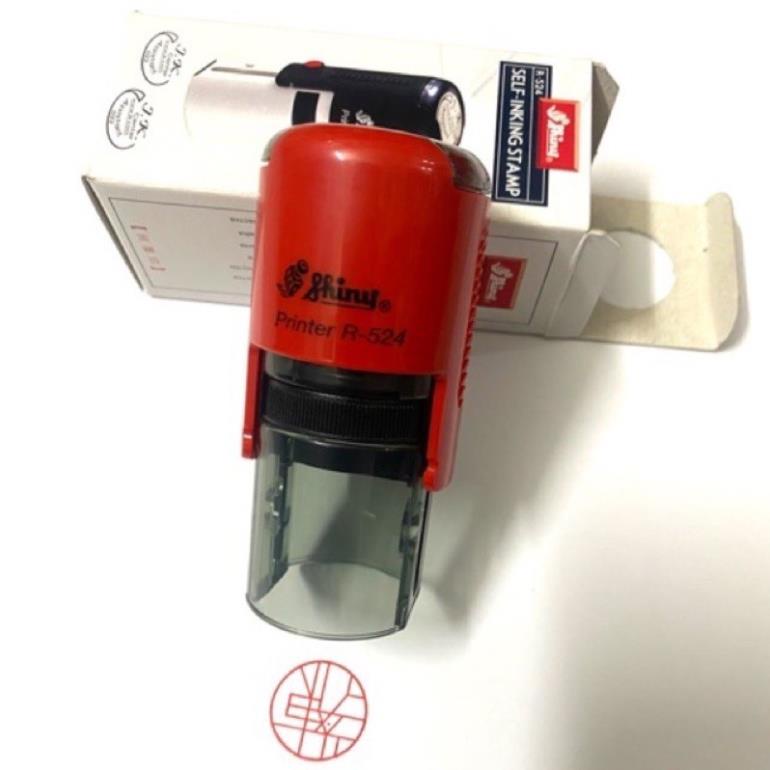 Khắc dấu tròn Shiny R-524 đường kính 24mm