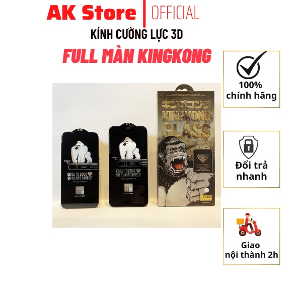 Kính cường lực Kingkong 3D siêu sịn giá rẻ không hộp