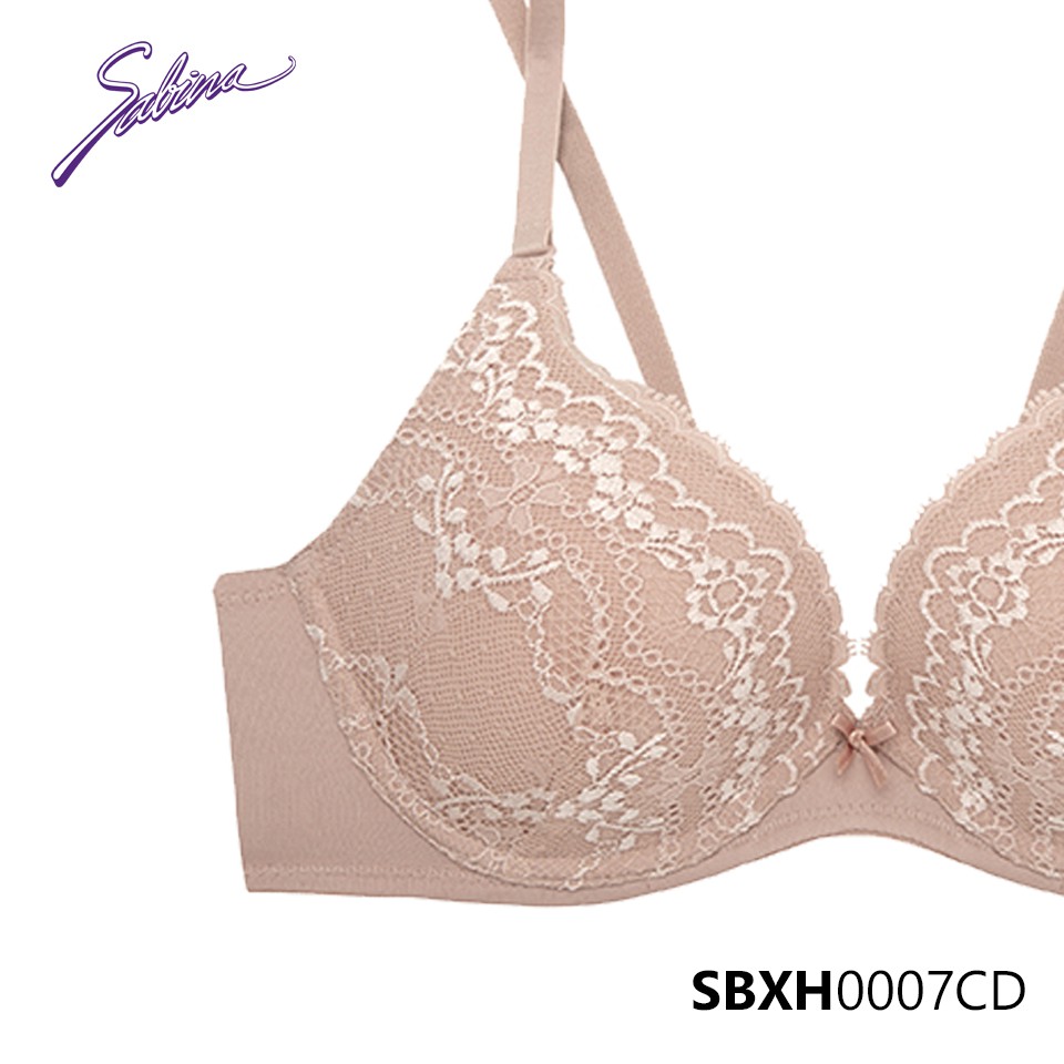 Combo Áo Lót Có Gọng Mút Dày Vừa Và Quần Đồng Bộ Màu Da Phối Ren Soft Doomm By Sabina SBXH0007CD+SUXH0007CD | BigBuy360 - bigbuy360.vn