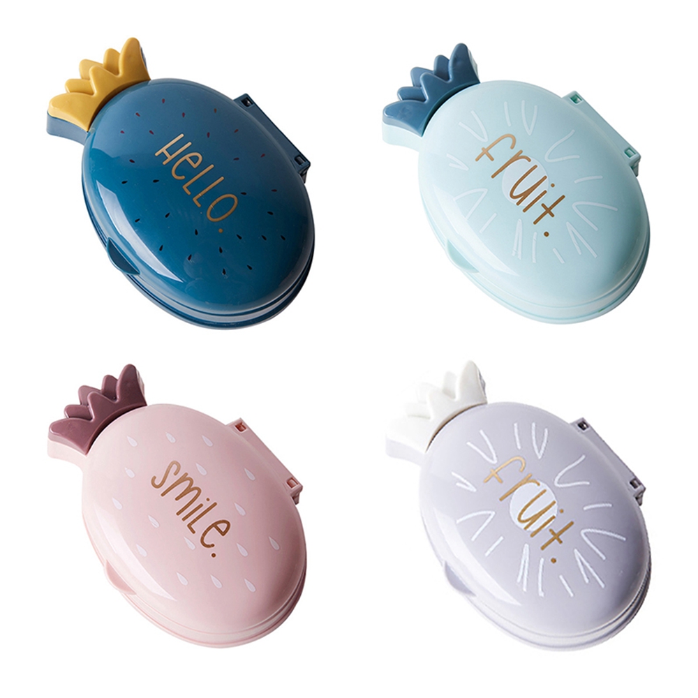 Khay đựng xà phòng chống thấm nước có nắp đậy hình quả dứa dễ thương