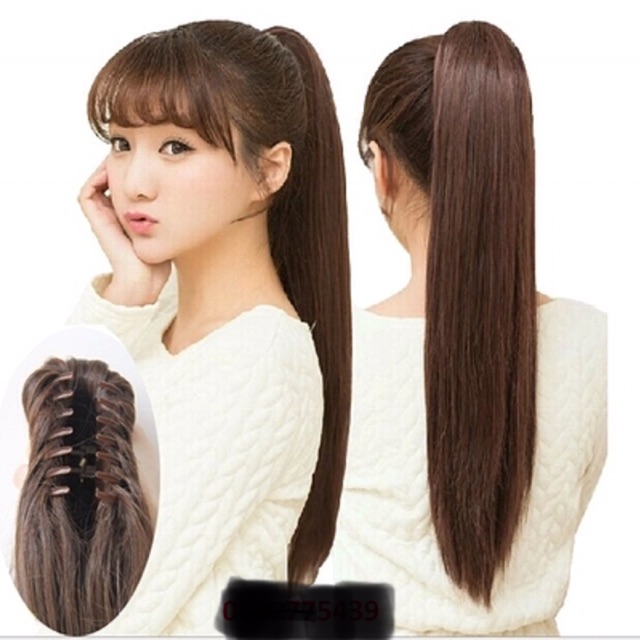 Tóc giả ngoặm thẳng