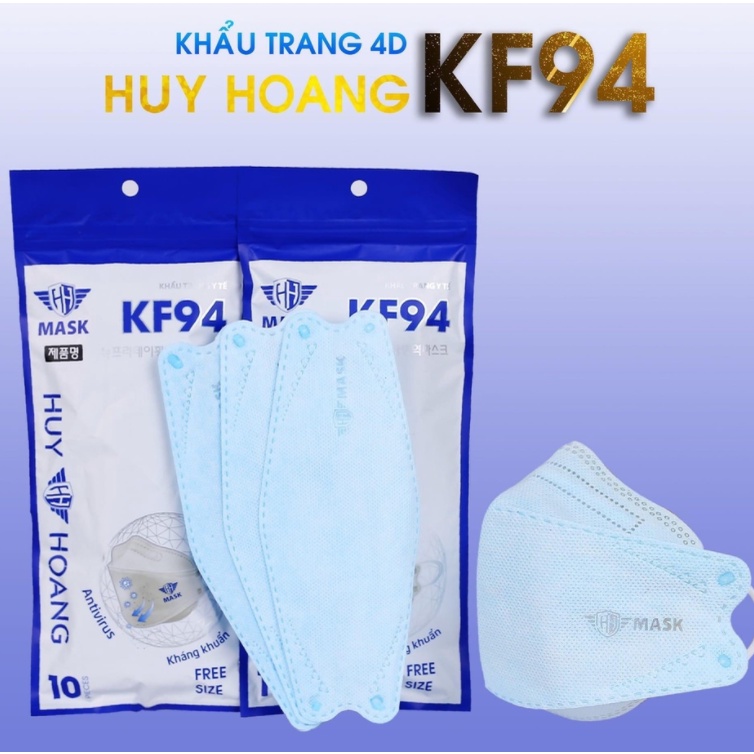 THÙNG 300 CHIẾC KHẨU TRANG KHÁNG KHUẨN 4D  MASK KF94 CẤU TRÚC ĐA LỚP ÔM SÁT MẶT