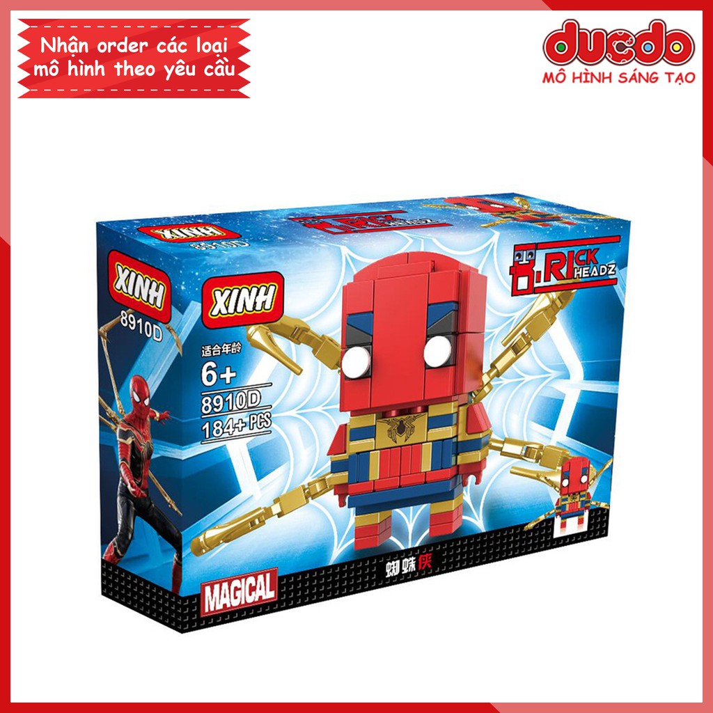 Brick Headz nhân vật Thanos, Iron Man, Thor, Spider Man -Đồ chơi Lắp ghép Mini Minifigures Mô hình BrickHeadz Xinh X8910