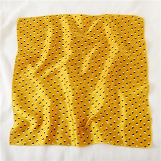 Khăn Lụa Satin Vuông 50x50cm Họa Tiết Chấm Bi