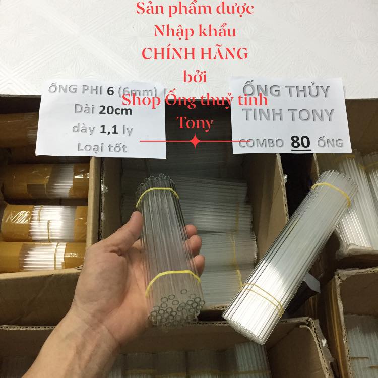 70 ống thuỷ tinh trắng+10