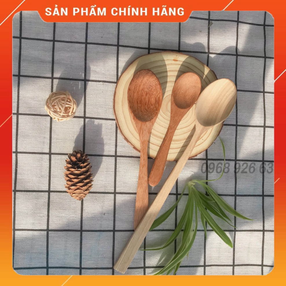 Xẻng gỗ FREESHIP Thìa cà phê, thìa súp, muỗng, xẻng bằng gỗ phong cách vintage, đa dạng phong cách