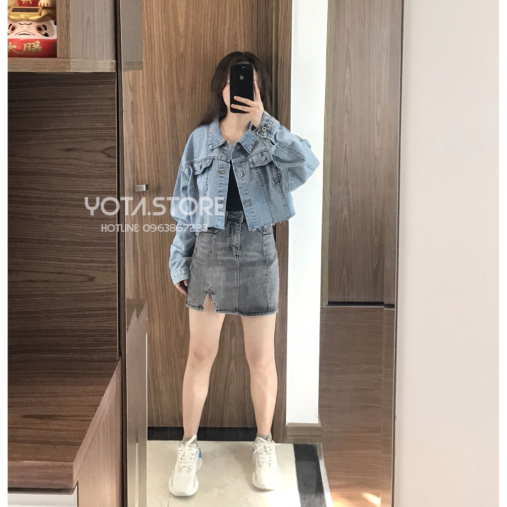 Áo khoác jeans croptop - SH04