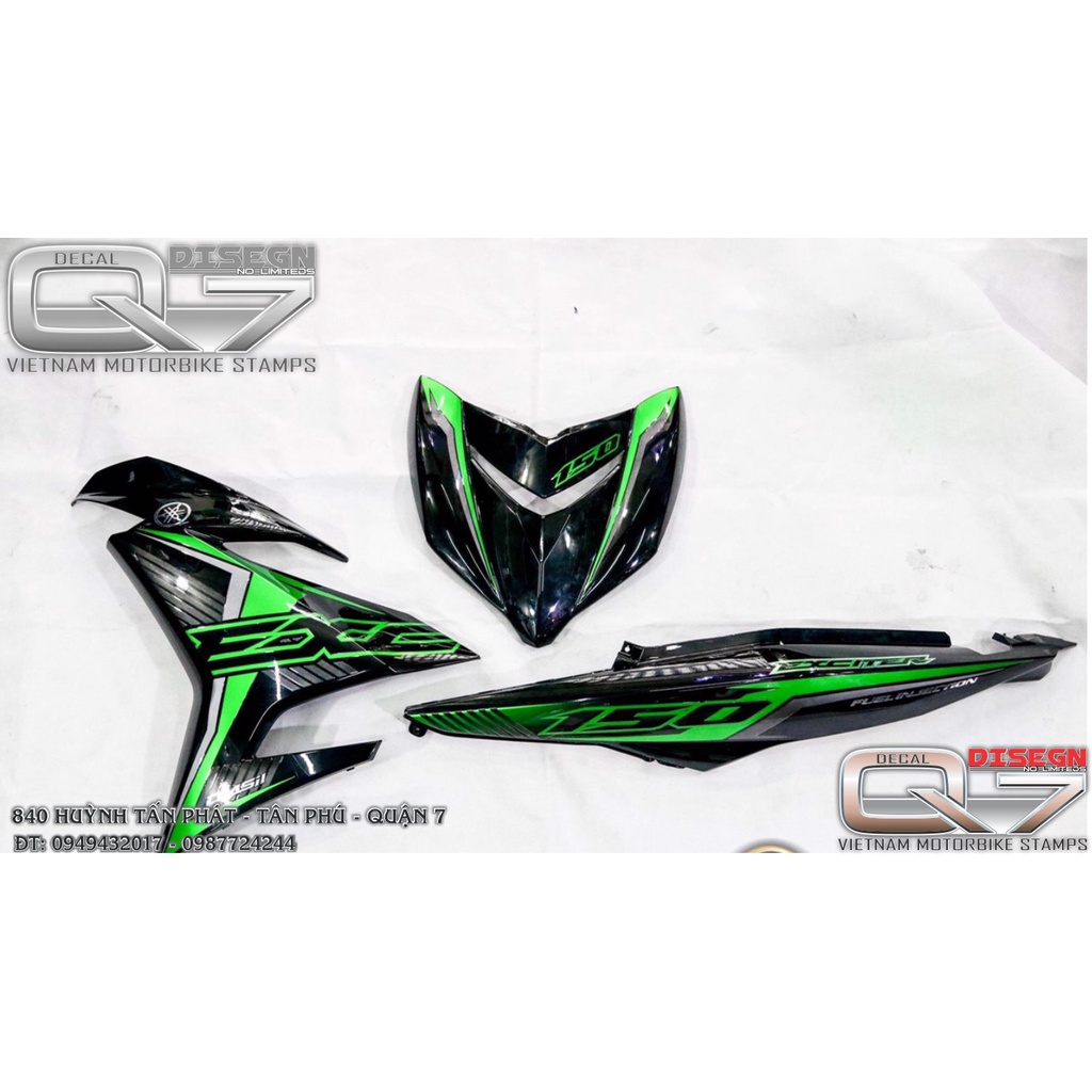 Tem Rời EXCITER 150 XANH ĐEN