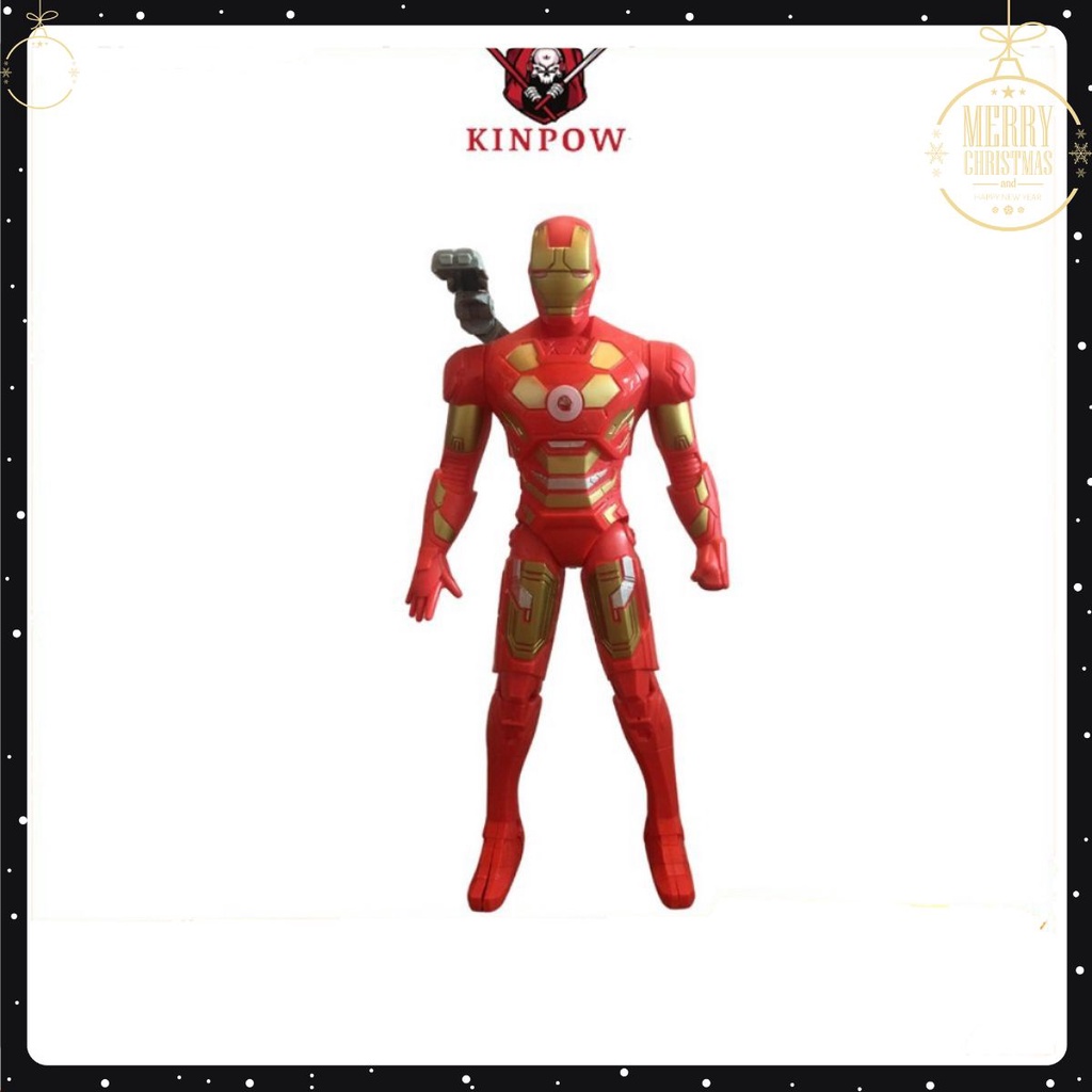Đồ Chơi Mô Hình IRONMAN Cao 27cm Có Đèn Led Sáng Cử Động Khớp Nhựa Cao Cấp -X