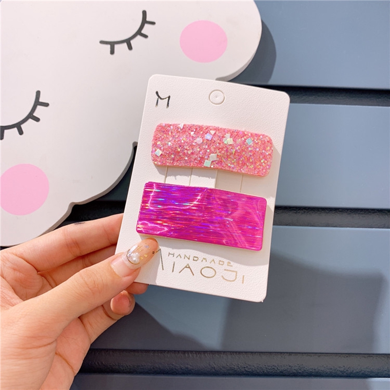 Bộ 2 chiếc kẹp tóc màu cầu vồng đáng yêu cho bé gái (Hairclips)