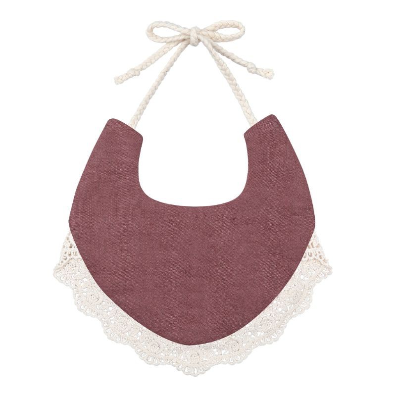 Yếm Ăn Cotton Hai Mặt In Họa Tiết Hoa Phong Cách Vintage Cho Bé Sơ Sinh