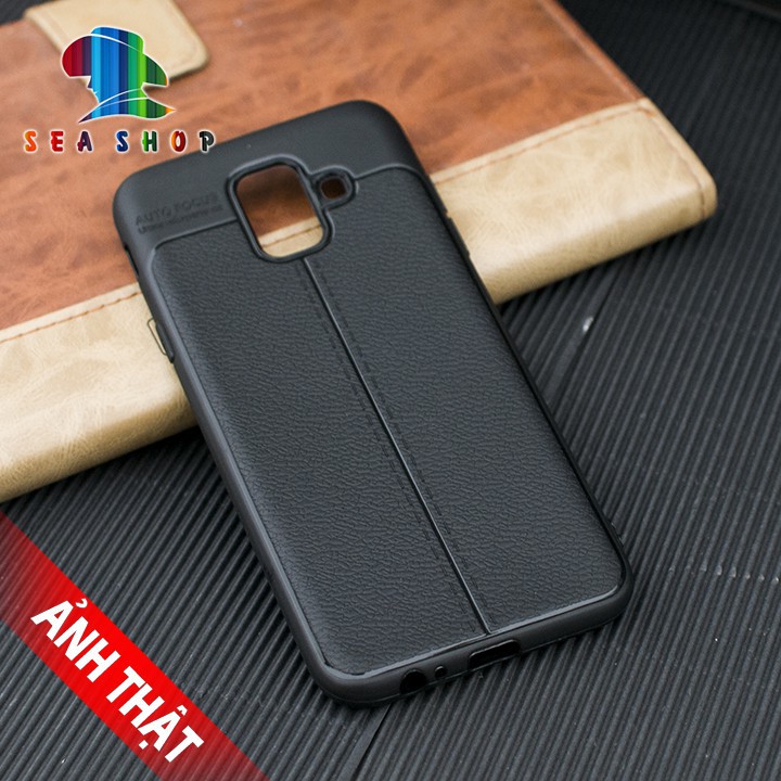 Ốp lưng Samsung Galaxy A6 vân da loại A -Nhựa dẻo - Siêu bền