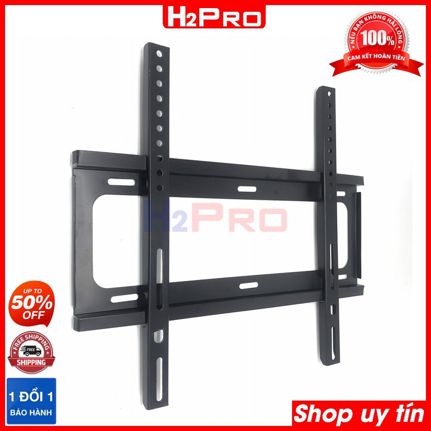 Giá Treo Tivi Thẳng 42-75 Inch Cố Định Sát Tường Cao Cấp Hỗ Trợ Tv 42-49-50-55-60-75 Inch, Quà 30K Bộ Ốc Vít-H2Pro Tech