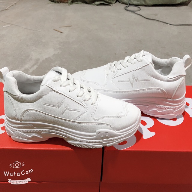 Giày thể thao trắng nhịp tim | BigBuy360 - bigbuy360.vn