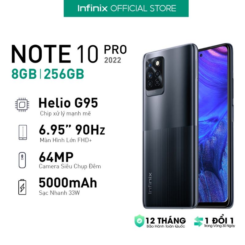 Điện Thoại Infinix Note 10 Pro 8/256Gb |Helio G95| Chính Hãng