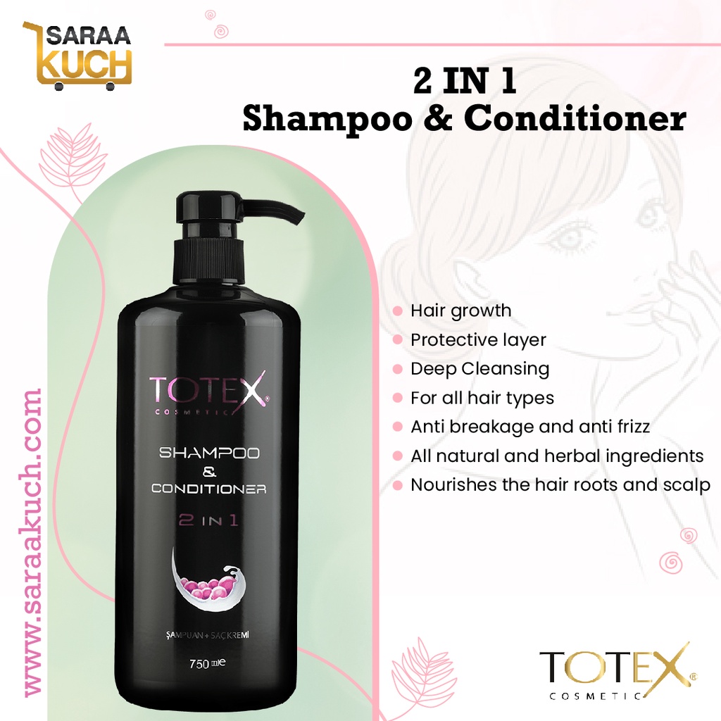 [ĐỌC KỸ MÔ TẢ] Dầu gội xả phục hồi cao cấp Totex Shampoo + Conditioner 750ml (Thổ Nhĩ Kỳ)