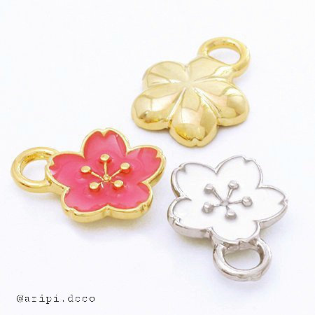 [Nhật] Charm hoa Sakura gắn mặt trang sức (hàng cao cấp) /Nguyên liệu làm handmade