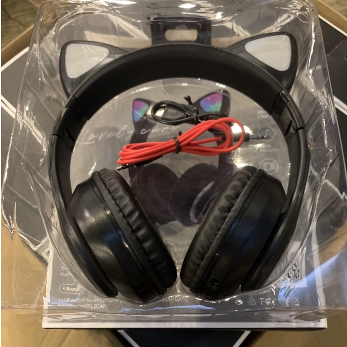 Tai Nghe Mèo Kết Nối Bluetooth Chụp Tai,Headphone Tai Mèo Dễ Thương Có Mic,Âm Bass Mạnh Mẽ[Bảo Hành 12tháng