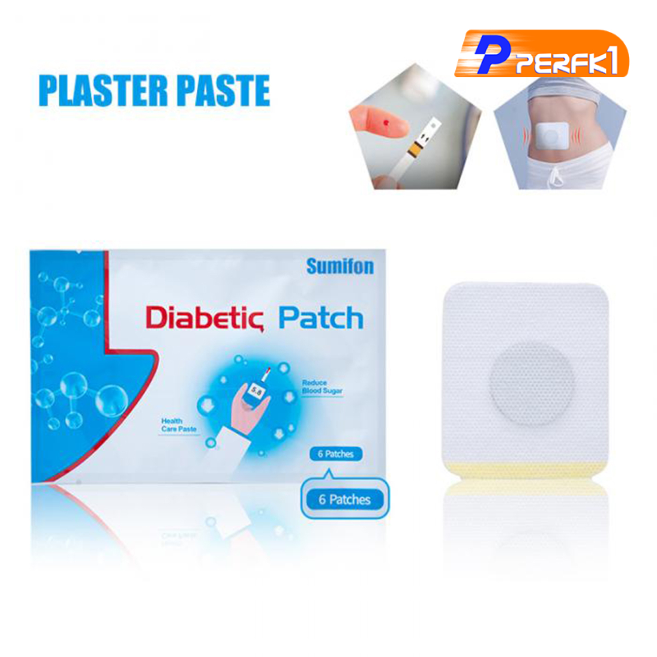 Hot-High Blood Sugar 6 Pcs/1Bag Diabetes Plasters Diabetes Patch Diabetes Pads