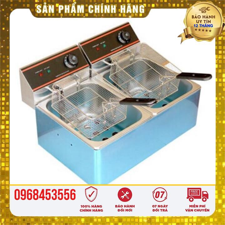 Bếp chiên nhúng điện đôi cao cấp Eton