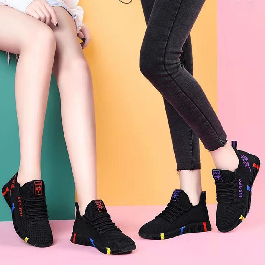 Giày thể thao cổ thấp năng động nam nữ in hoa hồng giày đi chơi, giày tập gym, 2 màu đỏ tím G6 giày thể thao rẻ đẹp bền | BigBuy360 - bigbuy360.vn