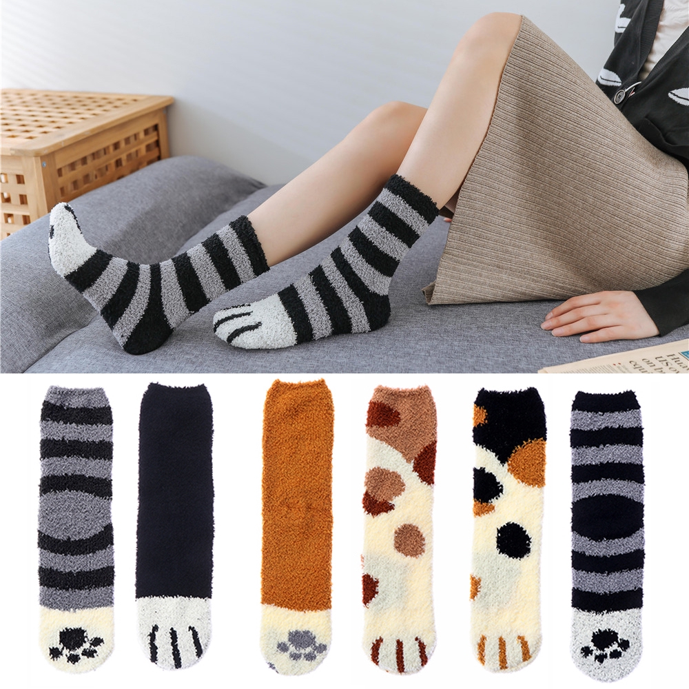 Tất nhung cotton mềm mại hoạ tiết giáng sinh